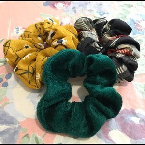Fall Floral Hair scrunchies bundle (3)